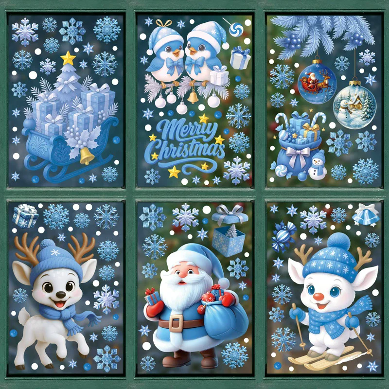 DIY Christmas PVC Window Stati - đánh giá và giá Snowflake Window Decal