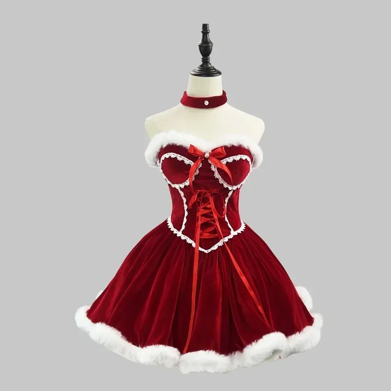 New Year Red Dress Cloak Cospl - đánh giá và giá Elf Costume Christmas
